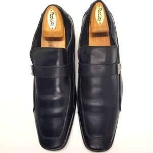 Perry Ellis Portfolio Matthew 07714A Mens Size 10.5 Black Leather Slip On